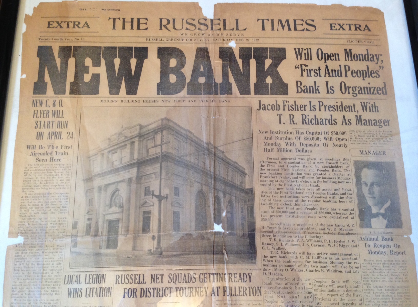 Bank Opening Newspaper pic