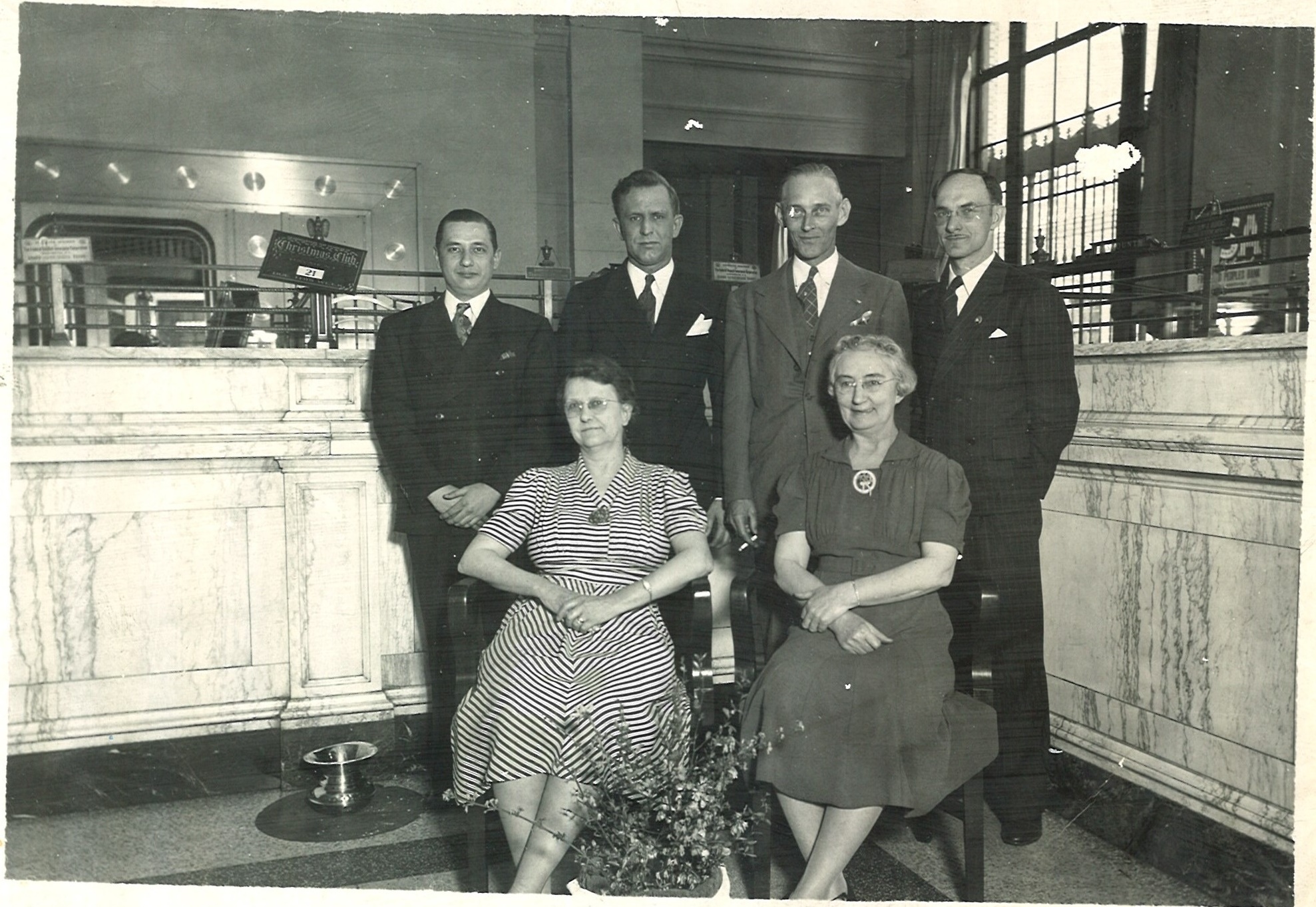 Former bank members at opening