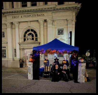 First & Peoples Bank employees at Halloweentown